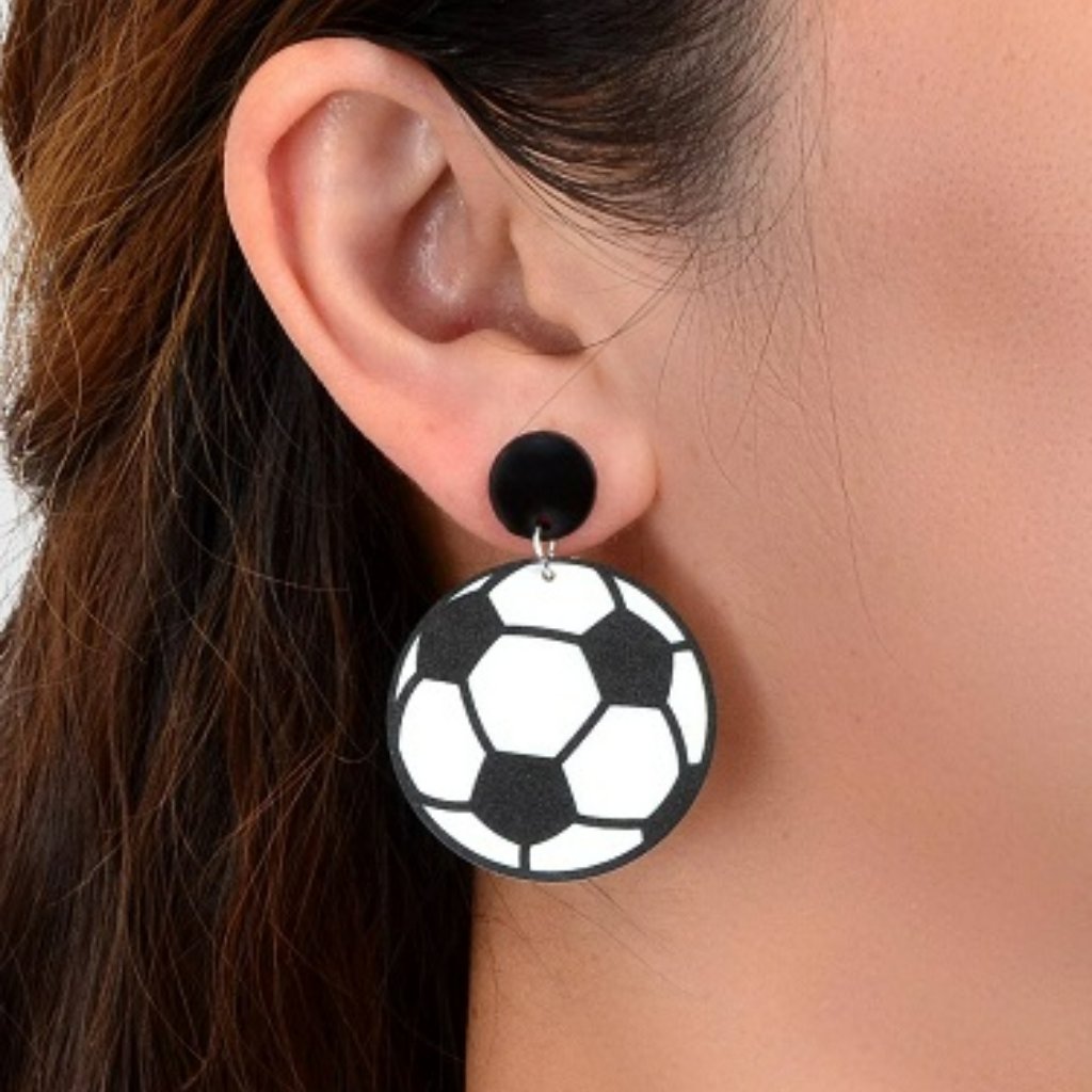 Soccer Ball Dangle Earrings